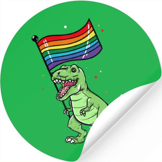 Pride Dinosaur LGBT Gay Lesbian Transgender Trans Stickers