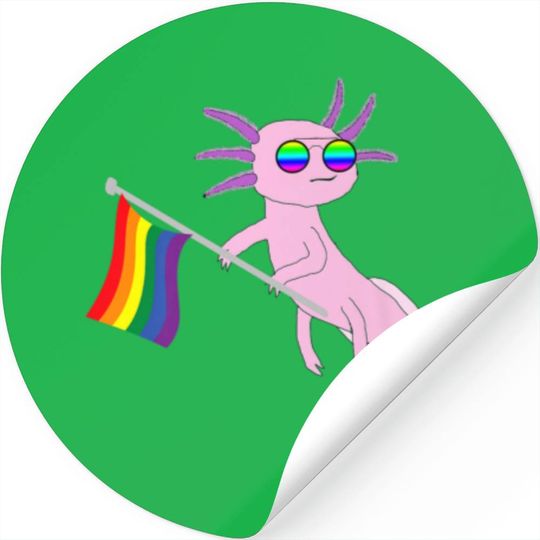 Gay Pride Axolotl Rainbow Mexican Salamander Lgbt Stickers