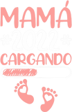 Discover Mulher Mamã 2022 a Carregar Bebé Grávida 2022 T-Shirt Camiseta Mangas Curtas Prévision 2022
