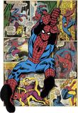 Discover T-Shirt Camiseta Manga Curta Marvel Spider-Man Comic Book Page Print