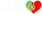 Discover T-shirt para Homem e Mulher Batimento de Coração com Futebol de Portugal