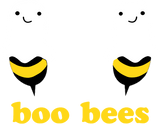 Discover Boo Bees Couples | T-shirt de Casal com Decote Em V Presente Ideal para o Halloween