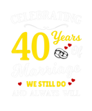 40th Year Wedding Anniversary Stickers 3980