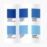 Dark blue gradient pantone color swatch Poster for Sale by