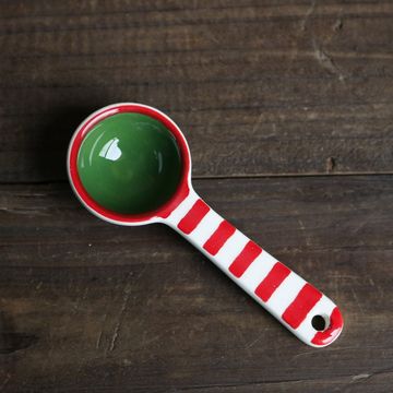 Support Cuillère En Céramique Pour Comptoire De Cuisine - Plateau à Cuillères Décoratif - Pour Noël Ou Tous Les Jours - Dimensions 10 X 9 X 2 Cm