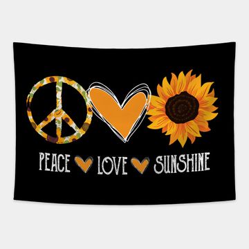 Peace Love Sunshine Svg, Sunflower Svg, Funny Summer