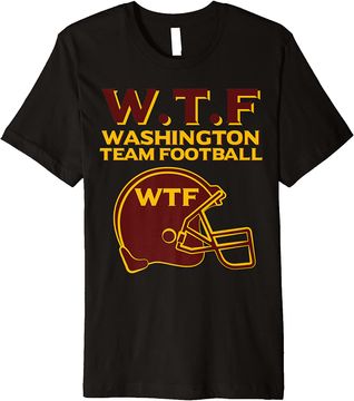 Funny Washington Team Football WTF Helmet Logo Washington D.C