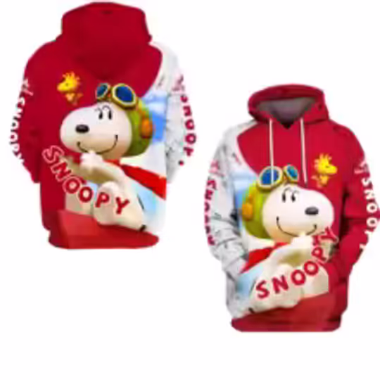 Discover Spring and Autumn New 3D Printing Snoopy 3D Hoodie
