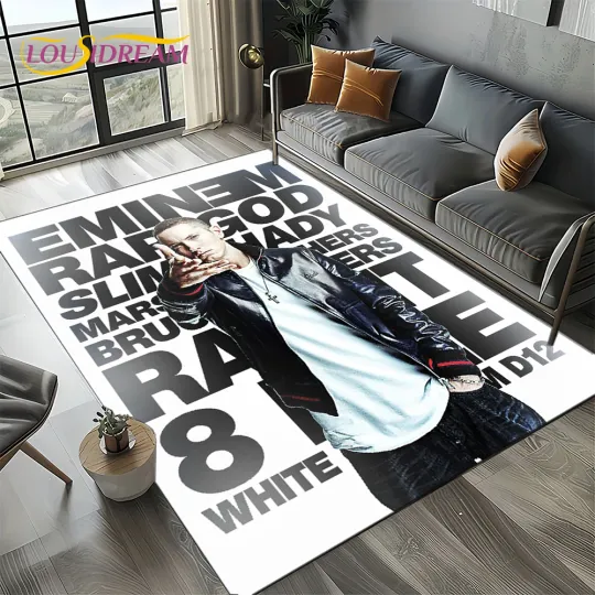 Discover Rapper Eminem Hip-Hop Rugs, Home Decor