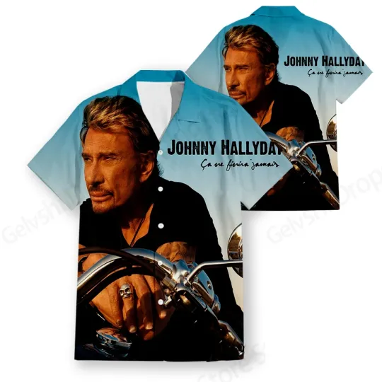 Discover Rock Singer Johnny Hallyday Hawaiian Shirts, Gifts for Fan