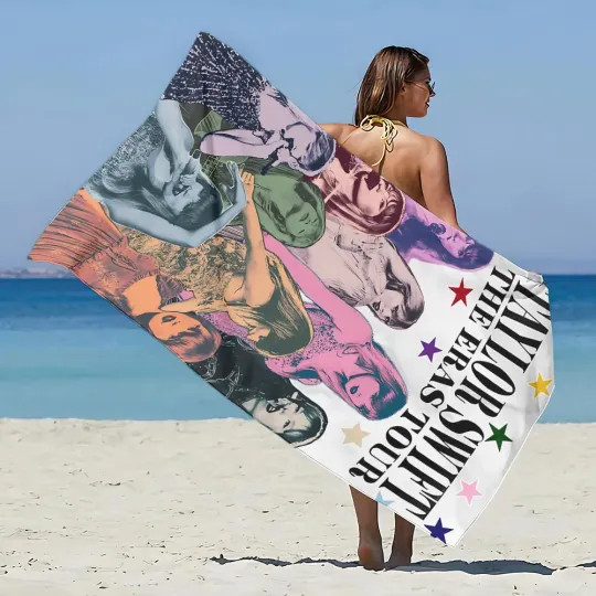 Discover Taylorr Swifts Beach Towel, Fan Gifts, Summer Vacation Gifts