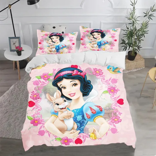 Discover Disneyyy Snoww Whitee Bedding Set, Home Decor Gifts