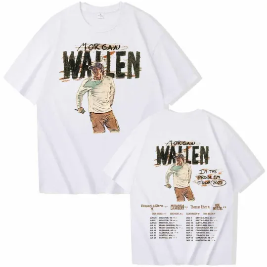 Discover Wallen Western I'm the Problem Tour 2025 Double Sided T-shirt, Fans Gift