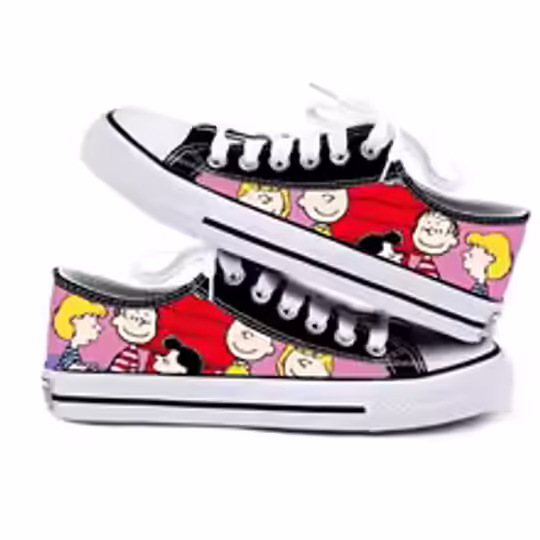 Discover Snoopy Canvas Shoes Cartoon Men Woman Low Top Sneakers