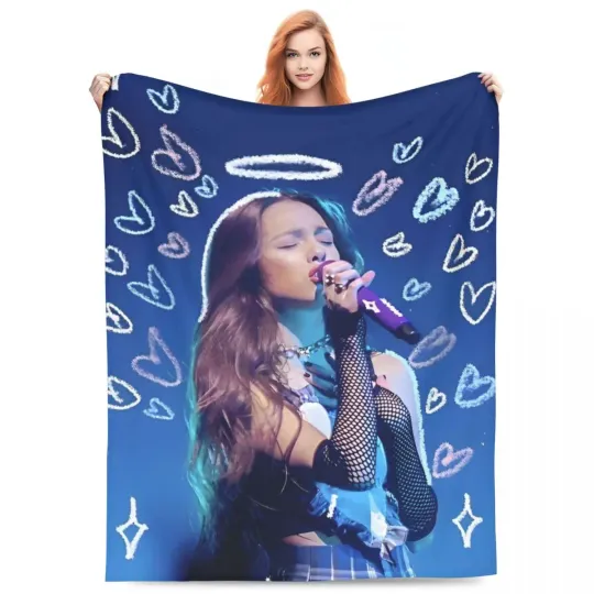 Discover Olivia Vampire Rodrigos Sour Throw Blanket, Home decor