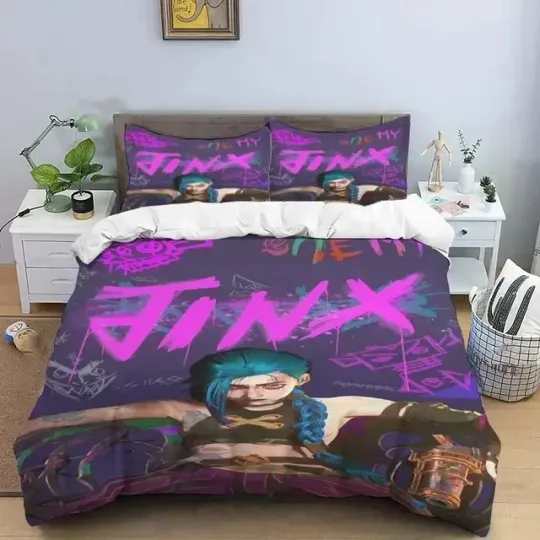 Discover 3D Print Jinx Arcane Bedding Set,  Bedroom Decor Gifts