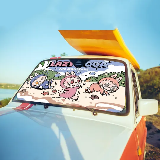Discover Labubu Summer Car Sunshade, New car Gifts, Car Accessories