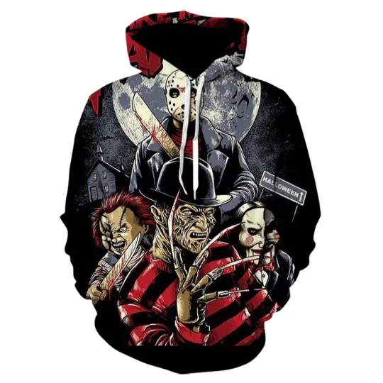 Discover Horror Movie Chucky 3D Hoodie, Halloween Costume