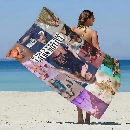 Discover Taylorr Swifts Beach Towel, Fan Gifts, Summer Vacation Gifts
