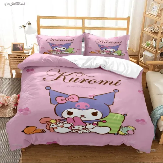 Discover Cartoon Kuromi Bedding Sets, Bedroom Decoration