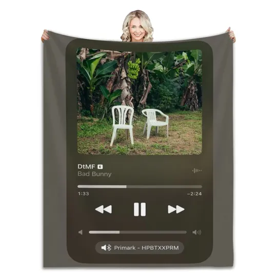 Discover Bad Bunny Throw Blanket, Home Decor