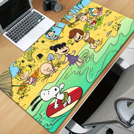 Discover Snoopy print Cartoon Desk Mats, Computer Accessories