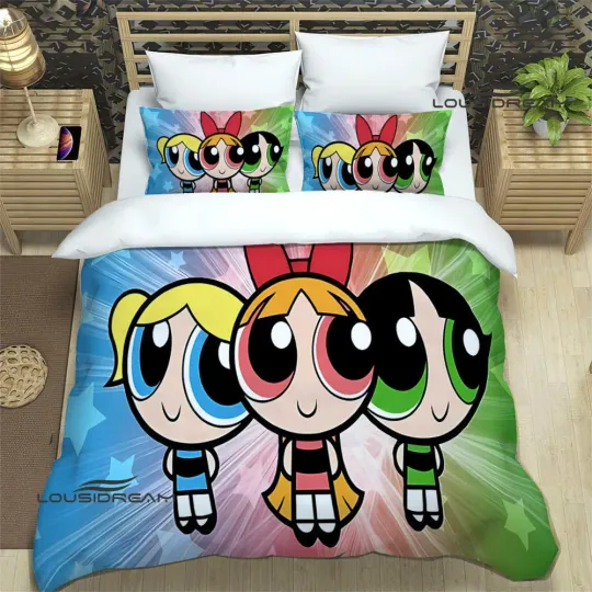 Discover Powerpuff Girls Cartoon Bedding Sets, Bedroom Decoration, Birthday Gifts