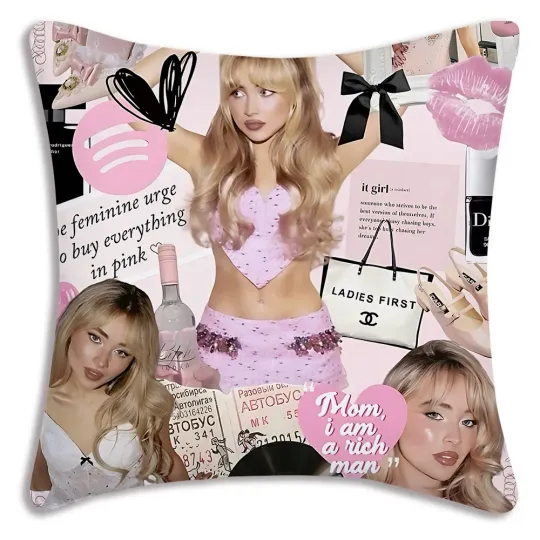Discover Sabrina Carpenter Throw Pillows, Gifts for fan
