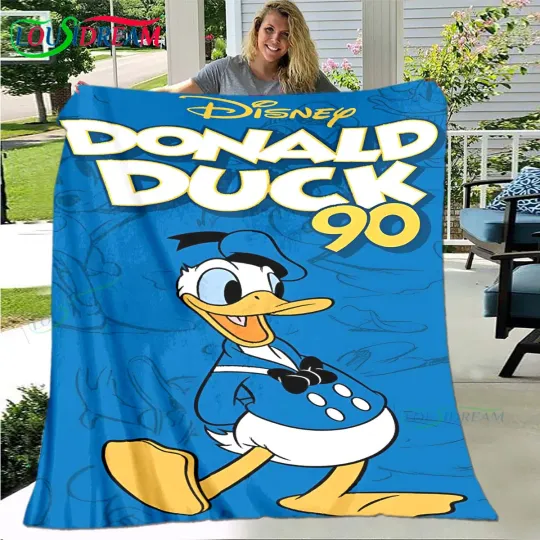 Discover Donald Duckk Cartoon Fleece Blanket, Bedroom Decor