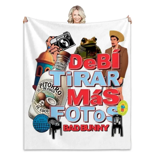 Discover Bad bunny Throw Blanket, Home Decor
