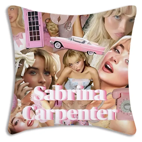 Discover Sabrina Carpenter Throw Pillow, Home Decor, Fan Gift