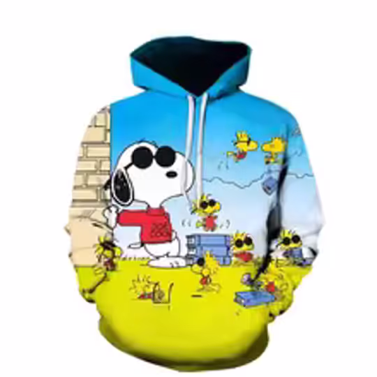 Discover Snoopy 3D Printed Boys and Girls Spring and Autumn 3D Hoodie