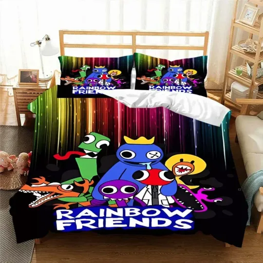 Discover Rainbow Friends Pattern Bedding Sets, Bithday gifts