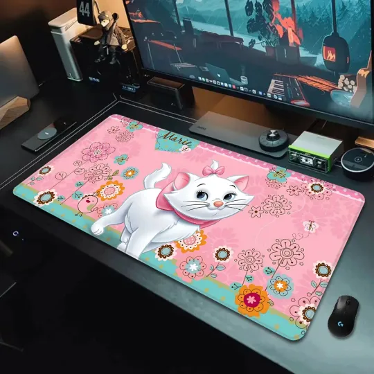 Discover Mary Cat Aristocatss Desk Mats, Gifts for Gamers
