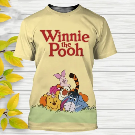 Discover Disneyyy winniee the poohh Cartoon 3D T Shirt