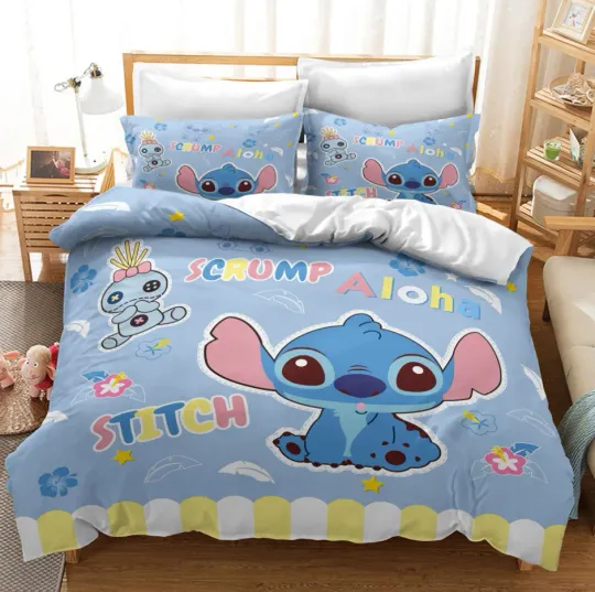 Discover Disneyyy Lilo and Stitchh Bedding Set, Bedroom Decor