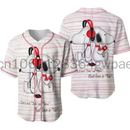 Discover Personalized Snoopy Cartoon Baseball Jersey, Gifts for Friends