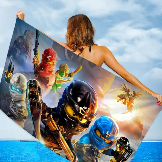 Discover Cartooon Ninjagos Beach Blankets, Gift for Gamers