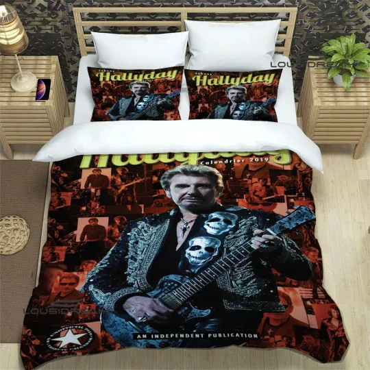 Discover Rock star Johnny Hallyday Bedding Sets  bed supplies set duvet cover bed