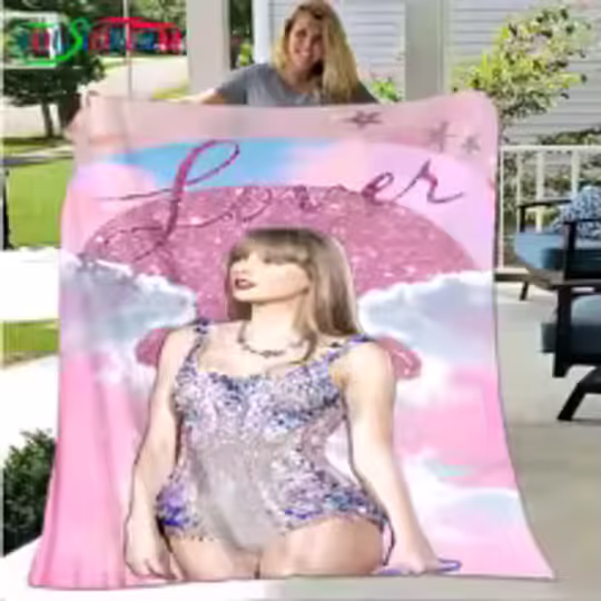 Discover Pop Female Diva Singer Pattern Blanket Star Fleece Blanket