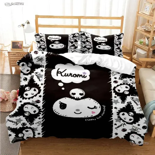 Discover Cartoon Kuromi Bedding Sets, Bedroom Decoration