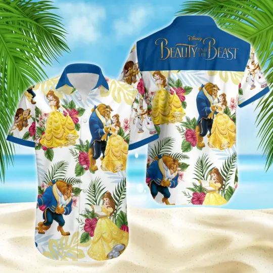 Discover Disneyyy Beauty Hawaiian Shirt, Vintage Floral Hawaiian Shirt