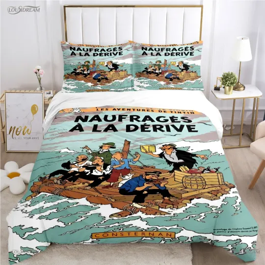 Discover Cute Tintines Cartoon Funny Bedding Sets, Home Decor