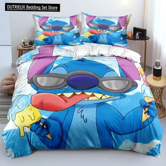 Discover Disneyyy Stitchh Cute Bedding Sets, Home Decor Gift