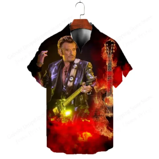 Discover Johnny Hallyday Hawaiian Shirts, Gifts for Fan