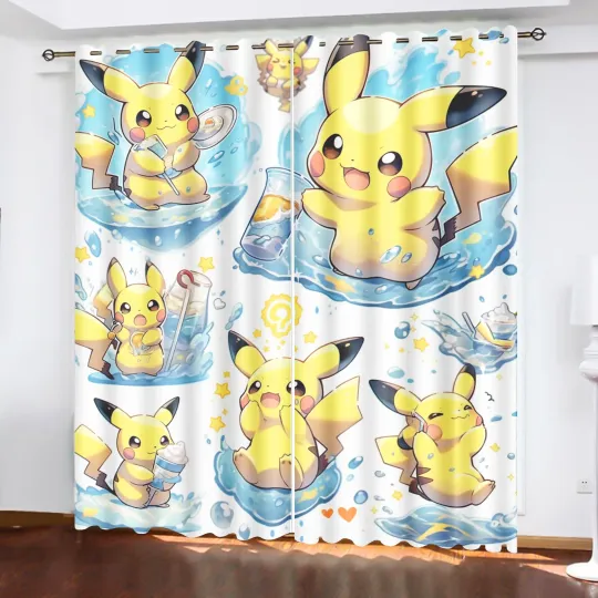 Discover Poket mons Home Decor Window Curtains