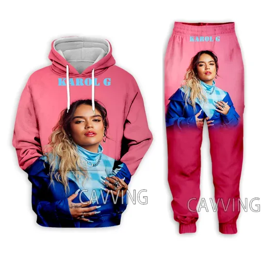 Discover Karol G 3D Printed Hoodies Joggers Sets