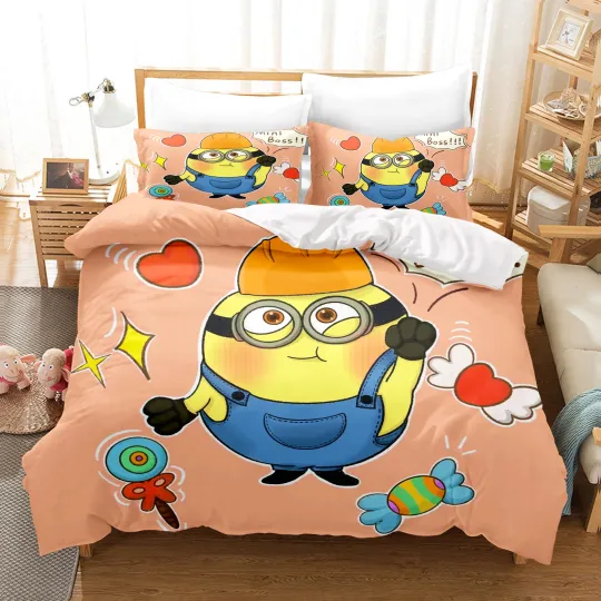 Discover Cute Minion Cartoon Bedding Sets, Gifts for Friends