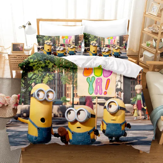 Discover Cute Minion Cartoon Bedding Sets, Gifts for Friends