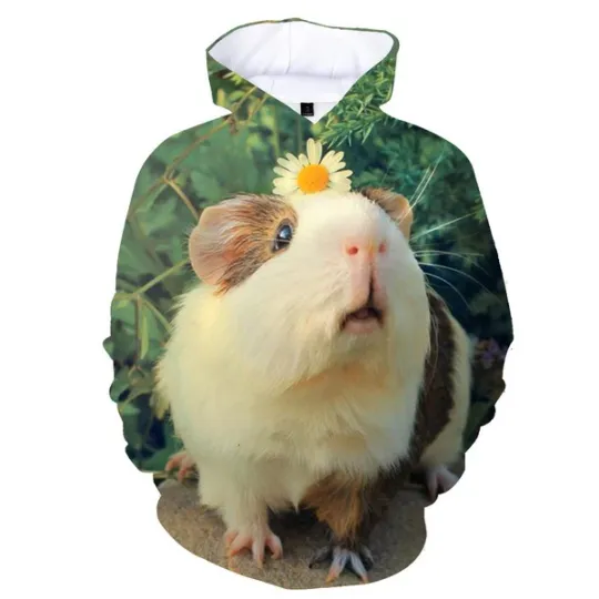 Discover Animal Guinea Pig 3D Print Hoodie